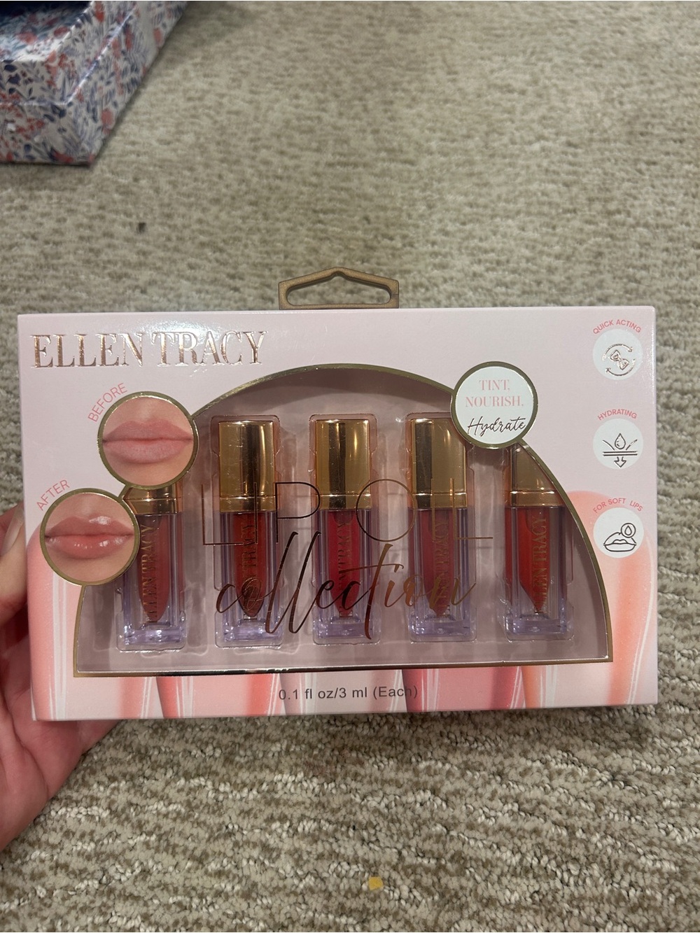 Ellen Tracy Lip Oil Set - Pink, Nude, Brown, Rose, Coral Shades